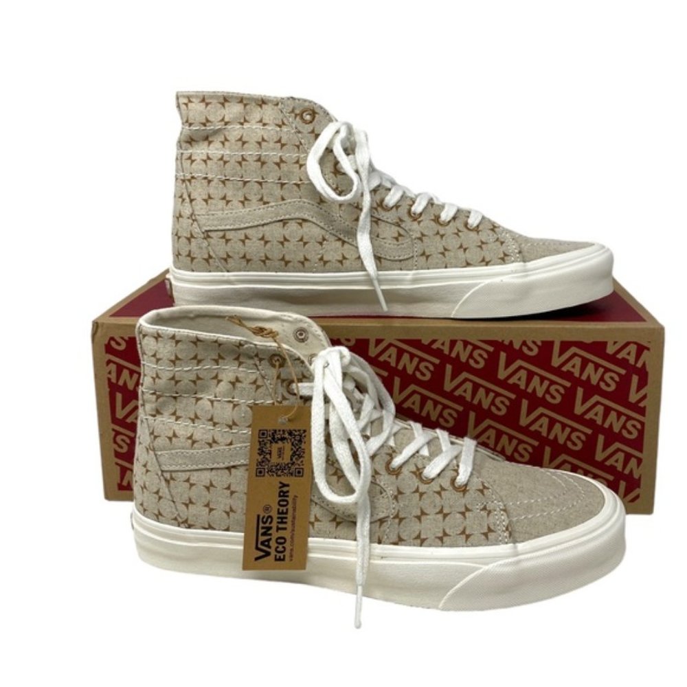 VANS Sk8-Hi Tapered Shoes High Top Canvas Beige Men’s Size Sneakers VN0A5KRUBRO - Picture 3 of 9